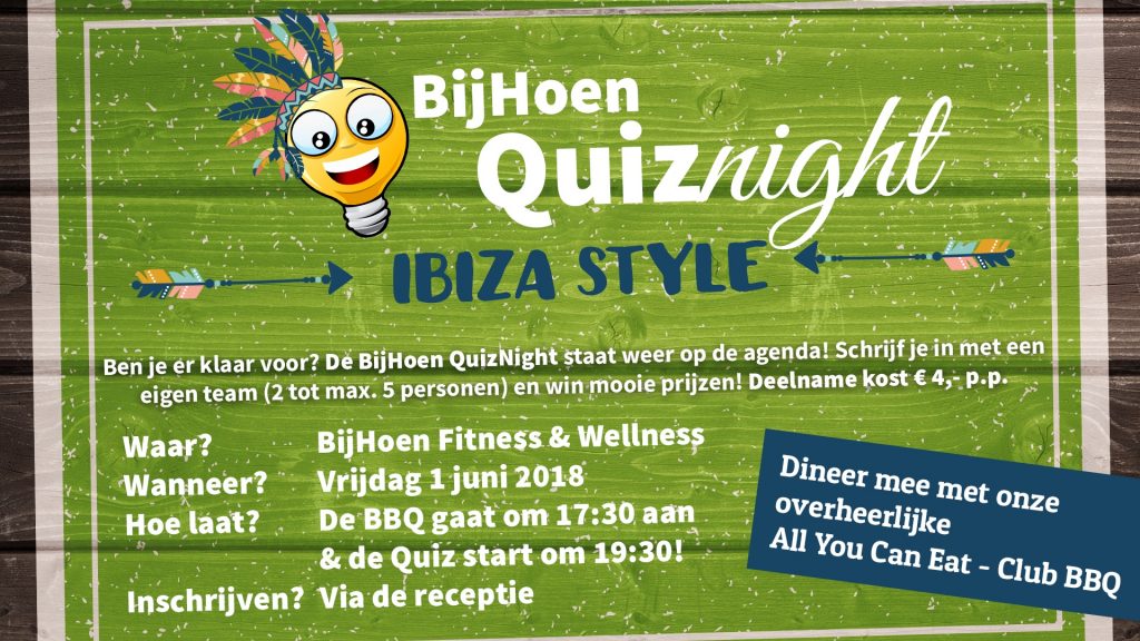 BijHoen Quiznight Ibiza-editie