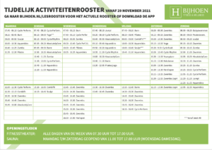 Aangepaste openingstijden en lesrooster